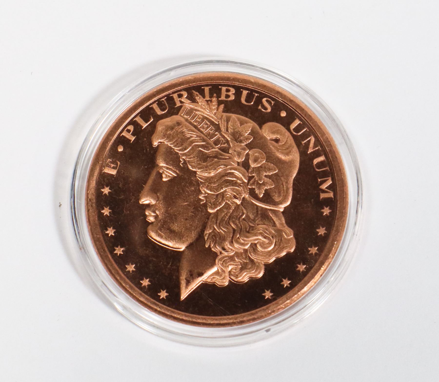 1-OZ MORGAN COPPER ROUND IN CAPSULE