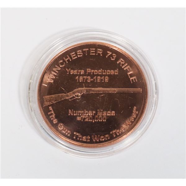 1-OZ WINCHESTER RIFLE COPPER ROUND IN CAPSULE