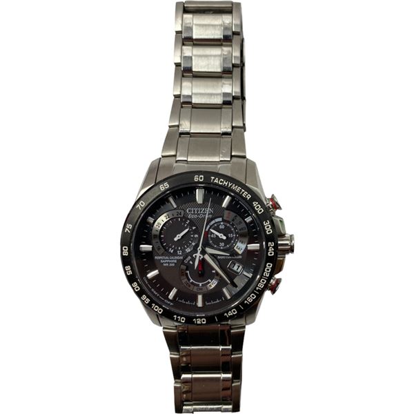 Citizen Eco Drive Perpetual Calendar Sapphire Wr200 Radio Control Men's