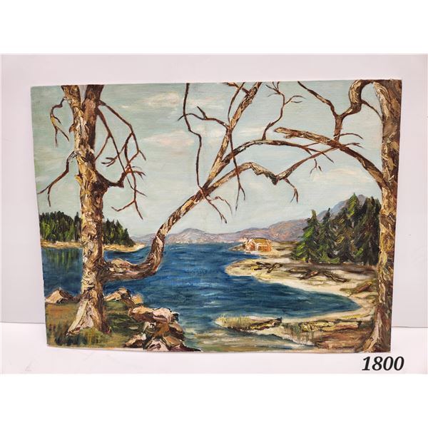 Early Oil On Board Painting Test Site