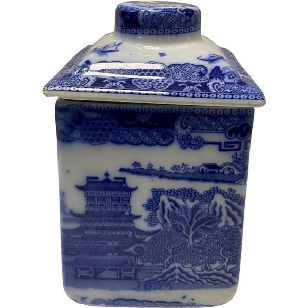 Early Porcelain Ringtons Limited Tea Merchants Tea Caddy With Lid