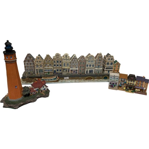 Limited Edition Baileys Ceramic Village And Lighthouse