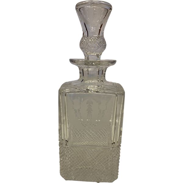 Edinburgh Crystal Thistle Cut Decanter
