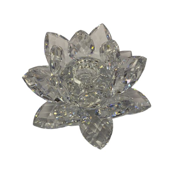 Swarovski Crystal Water Lily Flower Candle Holder