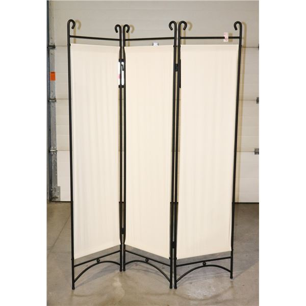 ROOM DIVIDER (METAL WITH FABRIC INSERTS)