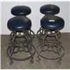 Image 1 : FOUR METAL BASE SWIVEL TOP STOOLS
