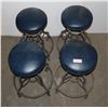 Image 2 : FOUR METAL BASE SWIVEL TOP STOOLS