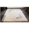 Image 1 : WOOL RUG (8' X 10'), OFF WHITE, FLORAL MOTIF