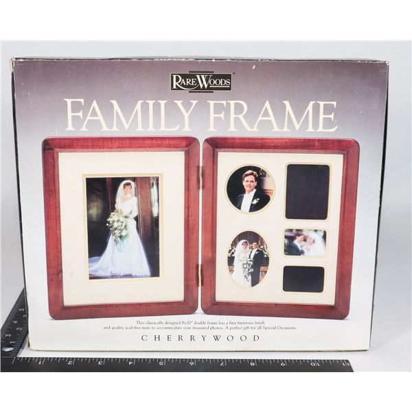 NEW OLD STOCK DOUBLE 8 X 10" CHERRYWOOD FRAME