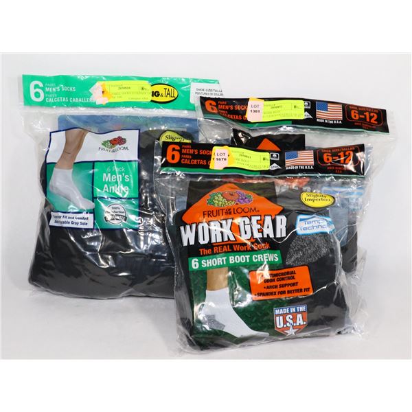 UNCLAIMED X3 PACKS OF WORK SOCKS