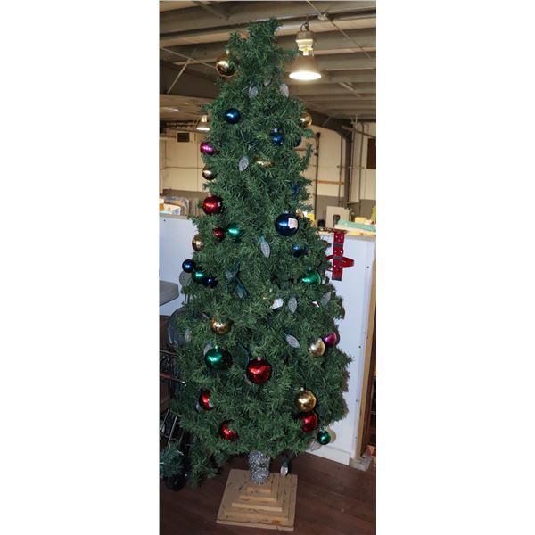CHRISTMAS TREE ABOUT 70" TALL