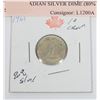 Image 1 : 1965 CANADIAN SILVER DIME (80% SILVER)