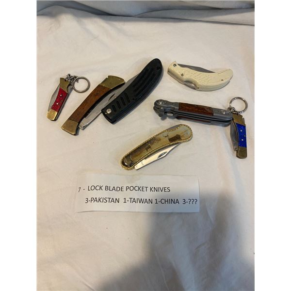 Assorted pocket knives