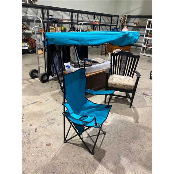 Folding covered chair