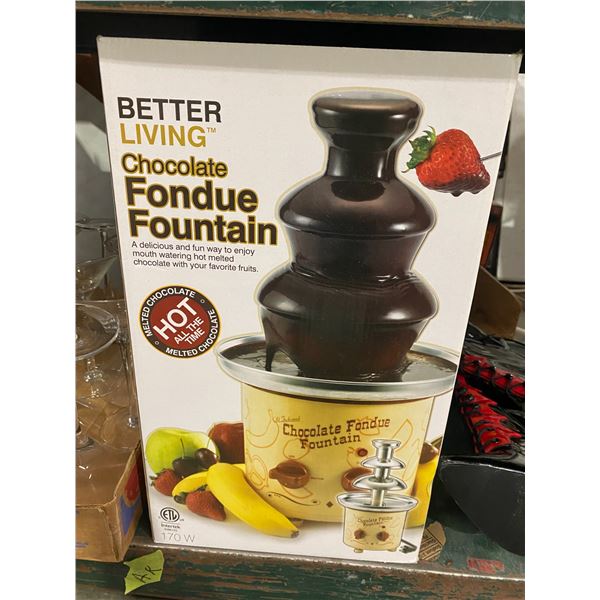 Chocolate fondue fountain