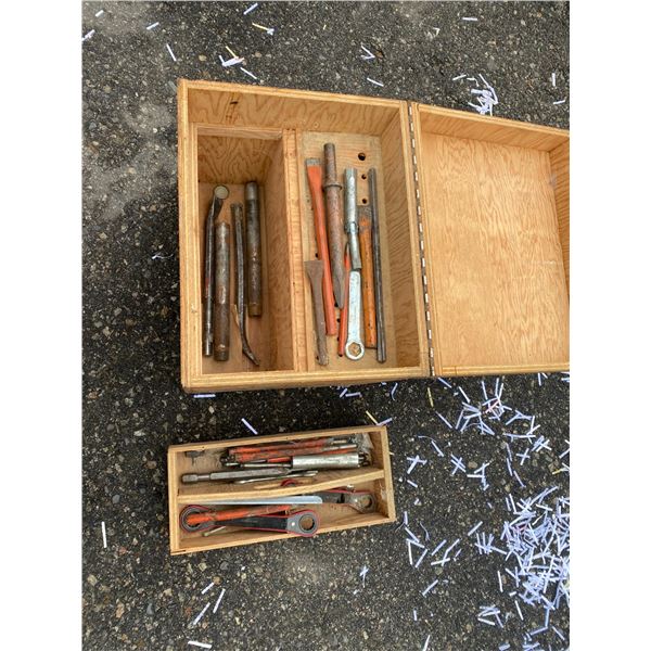 Wood box and tools