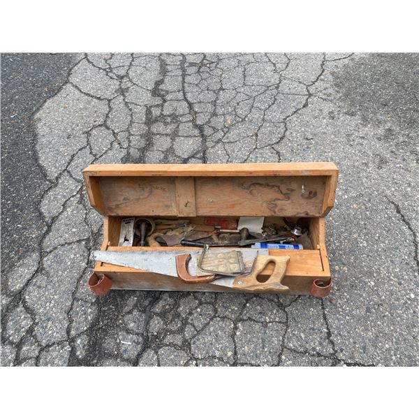 Wood box and tools