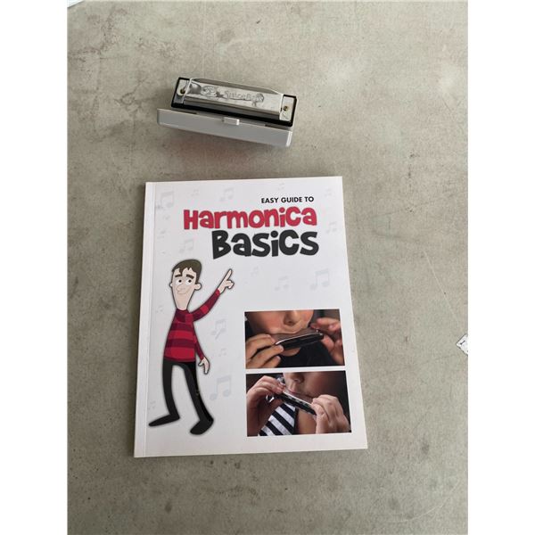 Harmonica and book