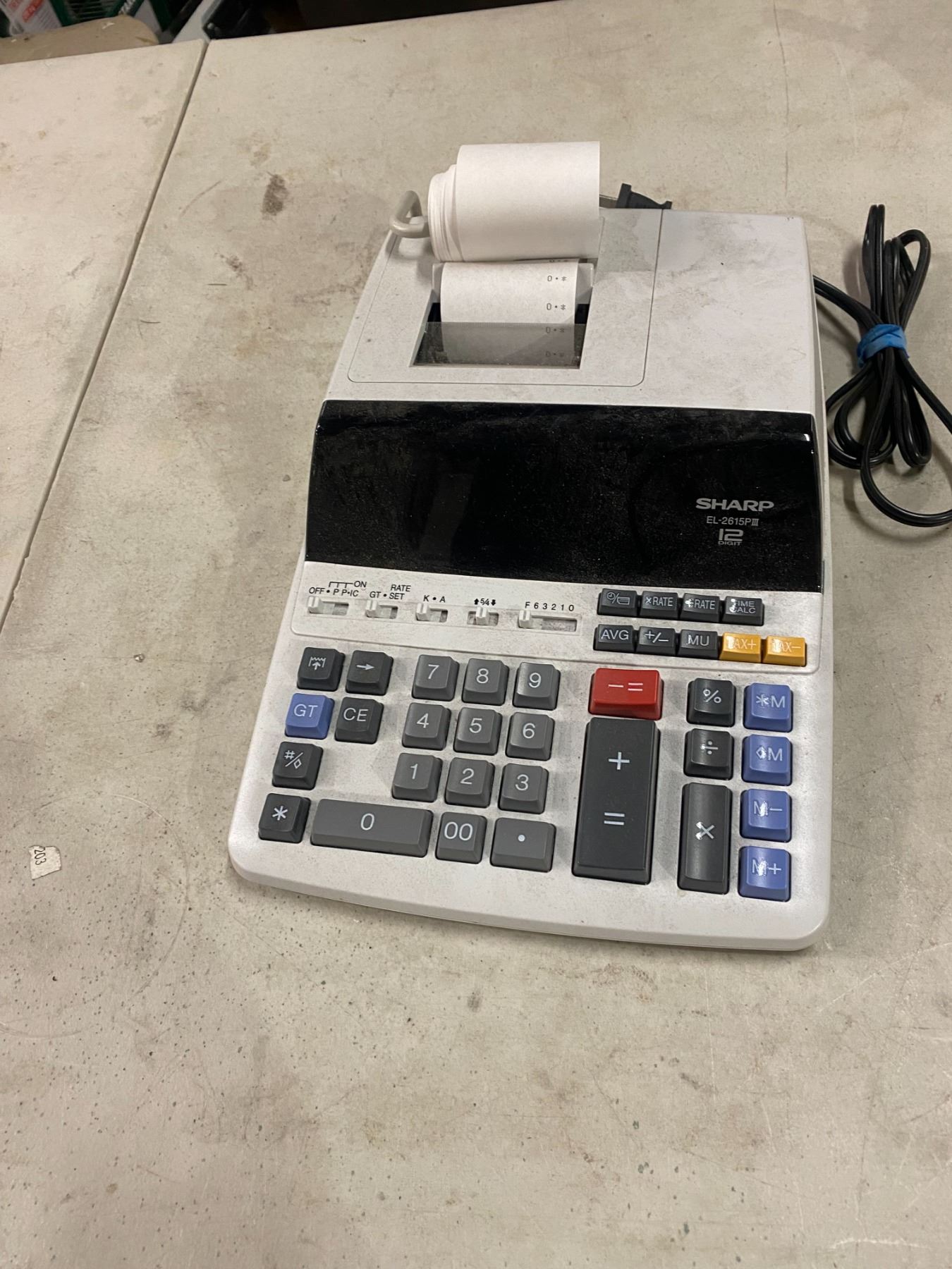 Sharp adding machine