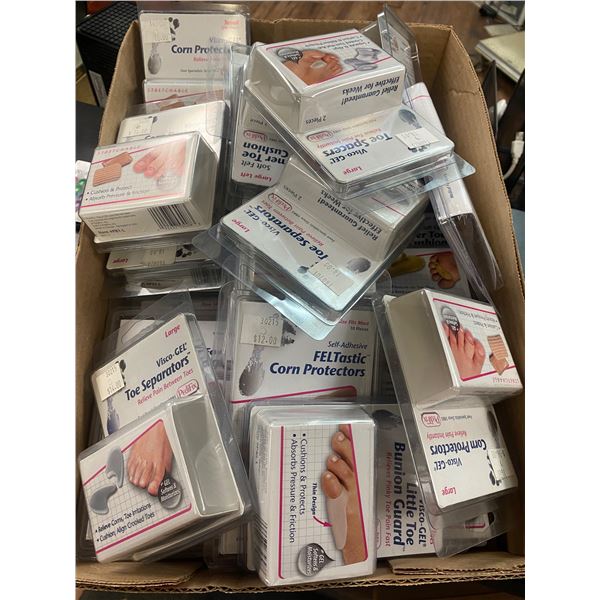 toe spacers and corn protectors Pick-up-Tuesday-2-3pm-1627-Ellis-Street-Kelowna-bring-your-own-help-