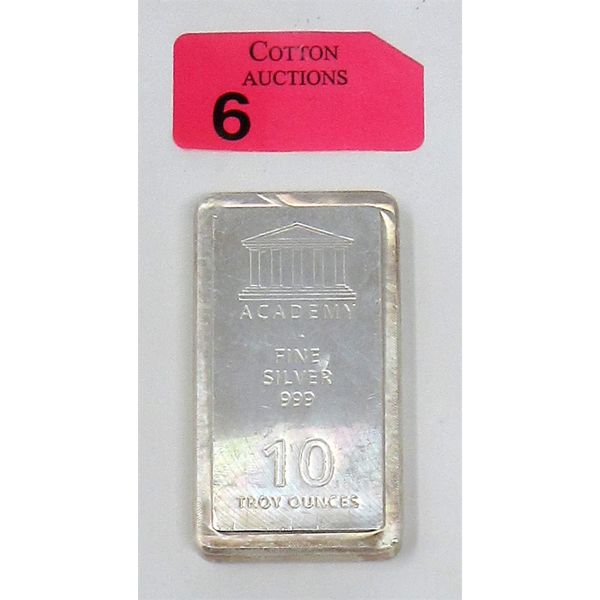 10 Oz .999 Silver ACADEMY Stackable Bar 