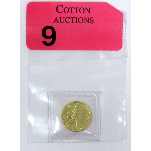 1/10 Oz .9999 Fine Gold 2013 Canada Maple Leaf Coin 