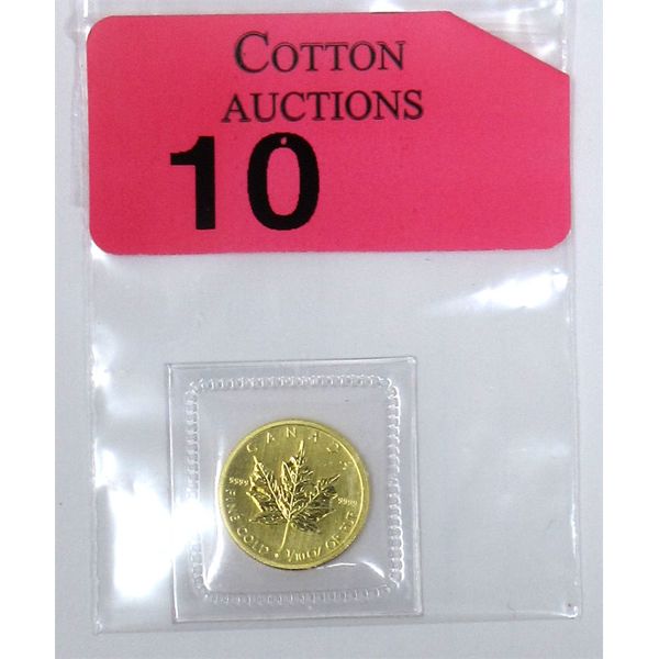 1/10 Oz .9999 Fine Gold 2013 Canada Maple Leaf Coin 