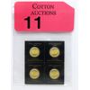 Image 1 : Uncut 4 x 1 Gram .9999 Fine Gold 2021 Maple Leaf Coins 