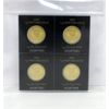 Image 2 : Uncut 4 x 1 Gram .9999 Fine Gold 2021 Maple Leaf Coins 