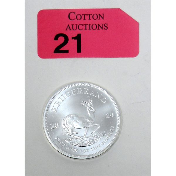 1 Oz .999 Silver 2020 Krugerrand Coin 
