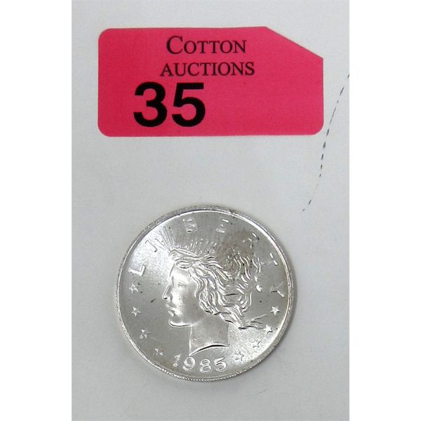 1 Oz .999 Silver 1985 Liberty Round 