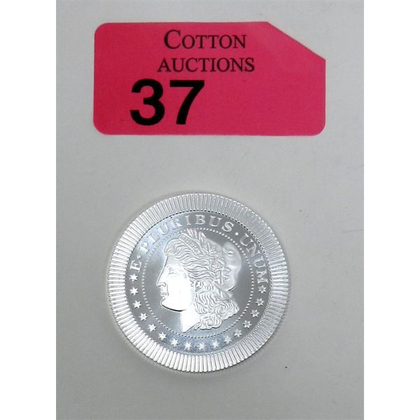 1 Oz .999 Silver Morgan Head Round 