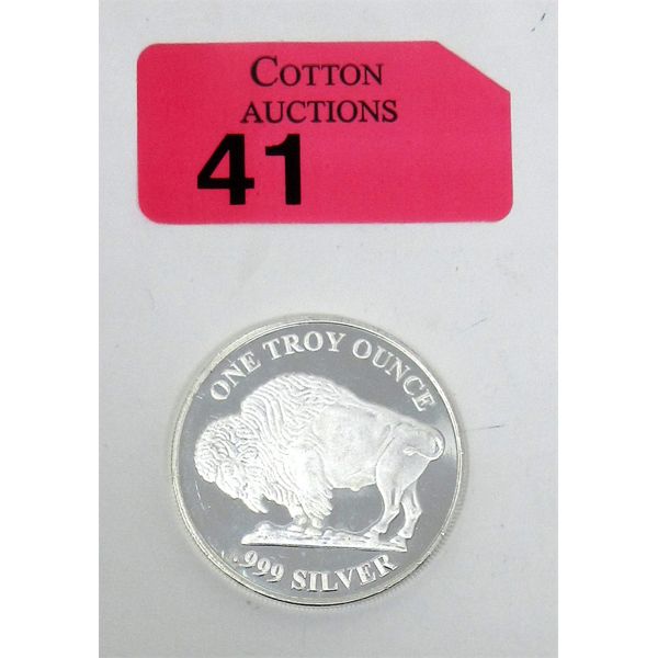 1 Oz .999 Silver Liberty Indigenous/Buffalo Round 