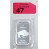 Image 1 : 1 Oz .999 Silver USA Buffalo Bar 