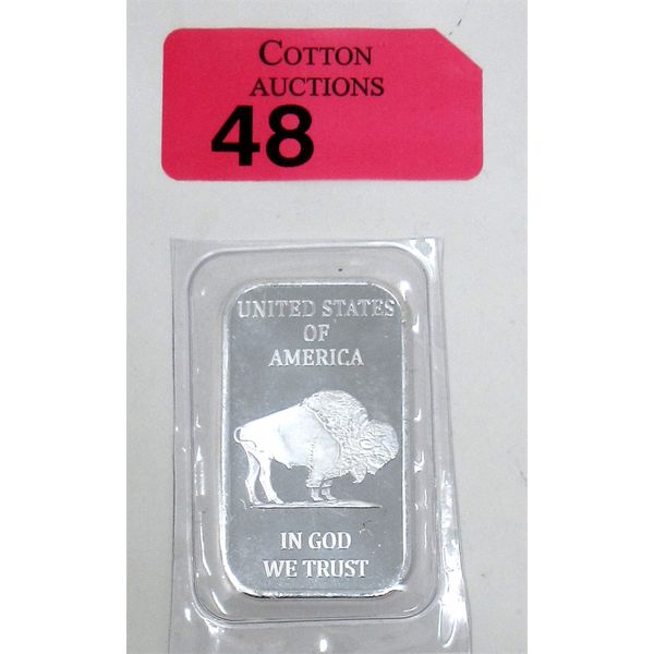 1 Oz .999 Silver USA Buffalo Bar 