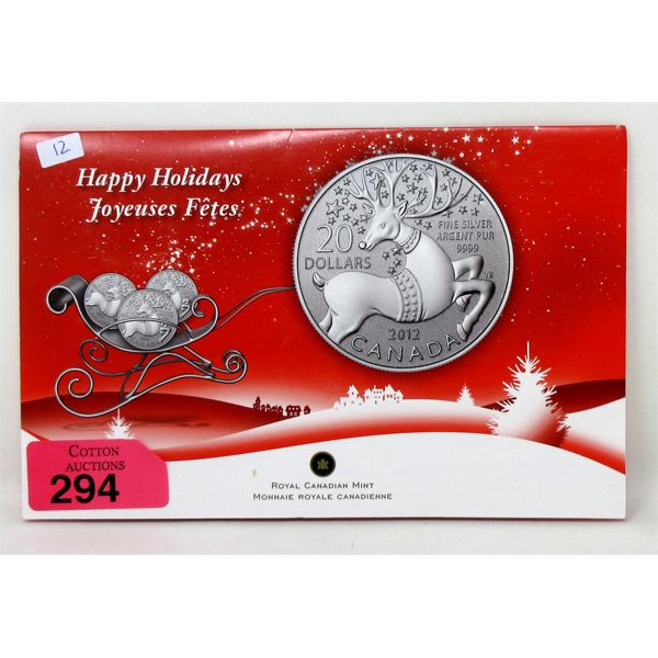 1/4 Oz .9999 Silver 2012 The Collections Series $20 Coin 