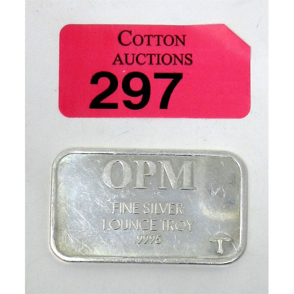 1 Oz .9995 Silver OPM Bar 