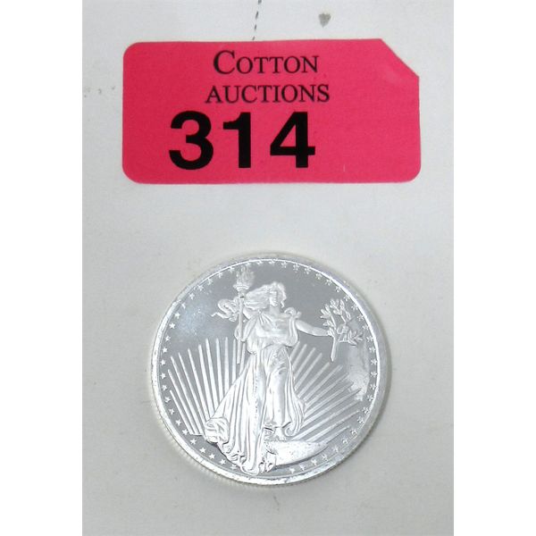 1 Oz .999 Silver St. Gaudens Round 