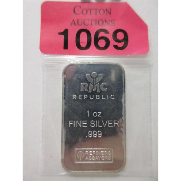 1 Oz .999 Silver RMC Bar