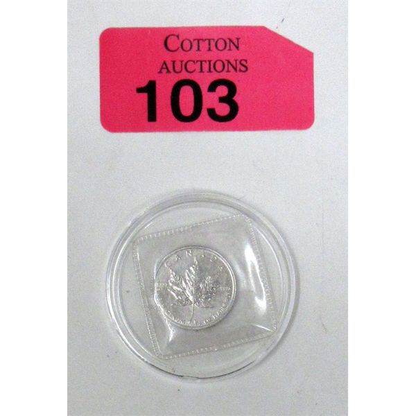 1/4 Oz .9995 Fine Platinum 1988 Canada Maple Leaf Coin 