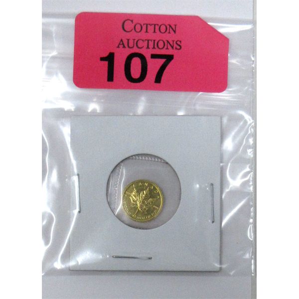 1/20 Oz .9999 Fine Gold Canada 2004 Maple Leaf Coin