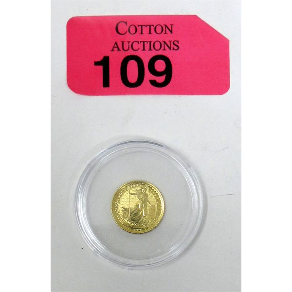 1/10 Oz .9999 Fine Gold 2023 Britannia Coin