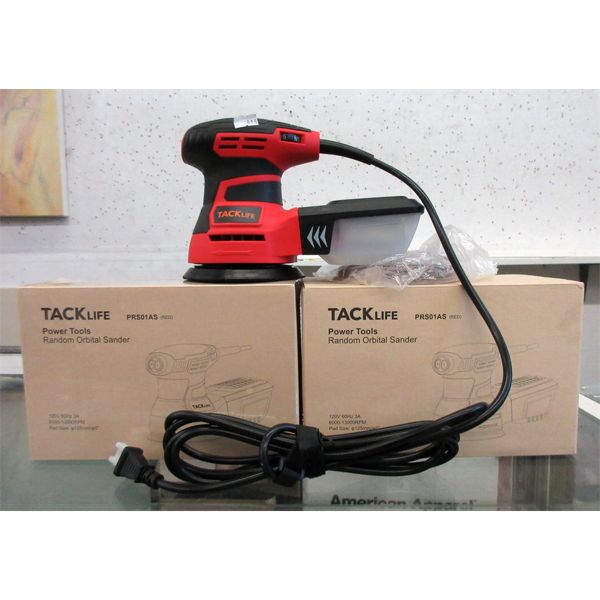 2 New Tacklife Red Orbital Sanders - Model: PRS01AS 