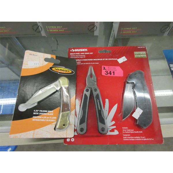 New Yukon Folding Knife & Husky Knife & Multi-Tool Set