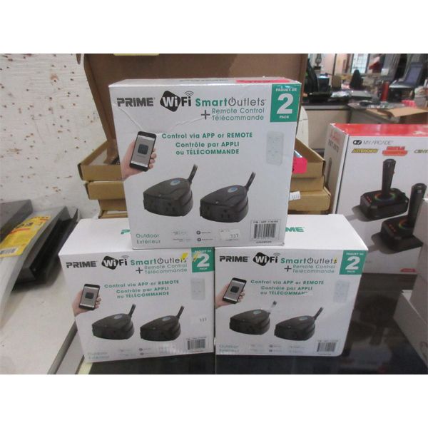 3 Packs of 2  Prime WiFi Smart Outlets