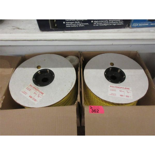 2 New Spools of Polypropylene Rope