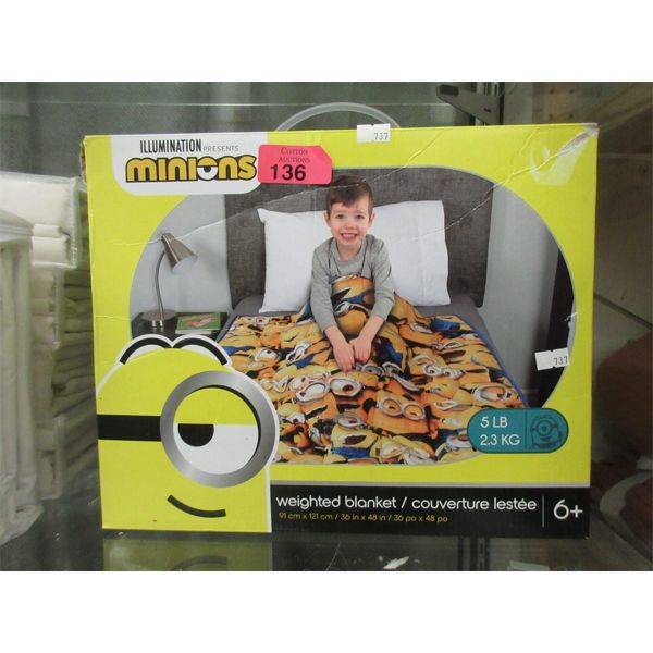 Minions 5 LB Weighted Children's Blanket