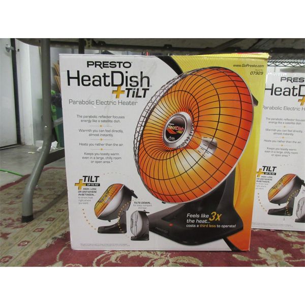 Presto Heat Dish + Tilt Parabolic Heater