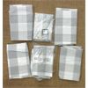 Image 1 : 6 New Light Filtering Curtain Panels- Grey Plaid