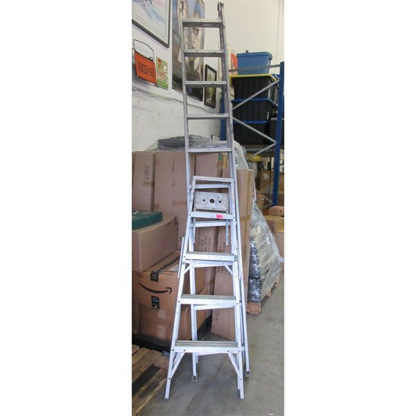 20  Aluminum Extension Ladder & 5' Step Ladder